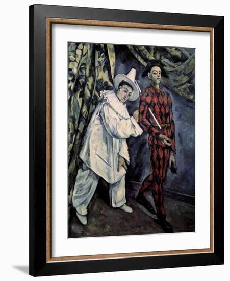 Pierrot and Harlequin-Paul Cézanne-Framed Giclee Print