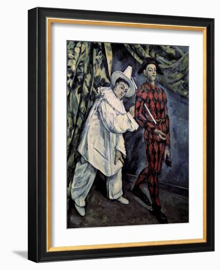 Pierrot and Harlequin-Paul Cézanne-Framed Giclee Print