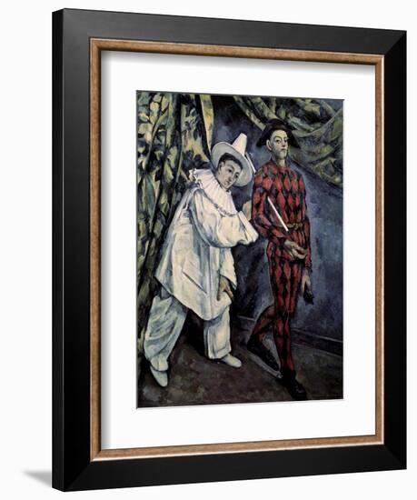 Pierrot and Harlequin-Paul Cézanne-Framed Giclee Print