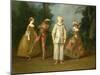 Pierrot and Harlequin-Philippe Mercier-Mounted Giclee Print