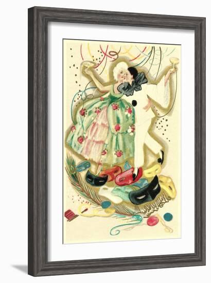 Pierrot and Marie Antoinette-null-Framed Art Print