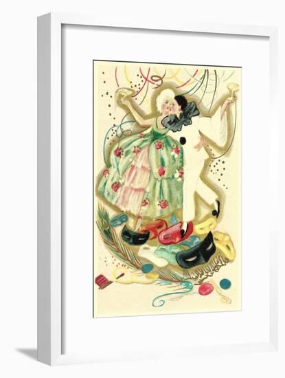 Pierrot and Marie Antoinette-null-Framed Art Print