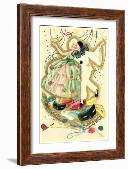 Pierrot and Marie Antoinette-null-Framed Art Print