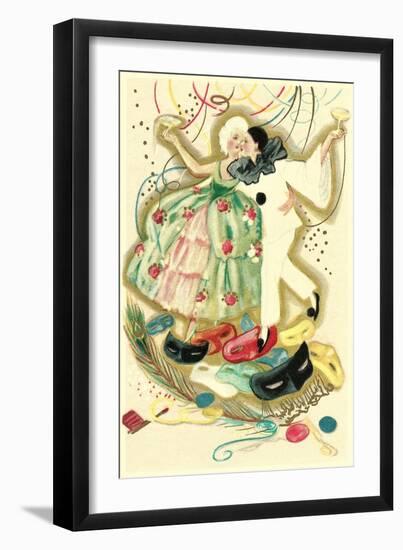 Pierrot and Marie Antoinette-null-Framed Art Print