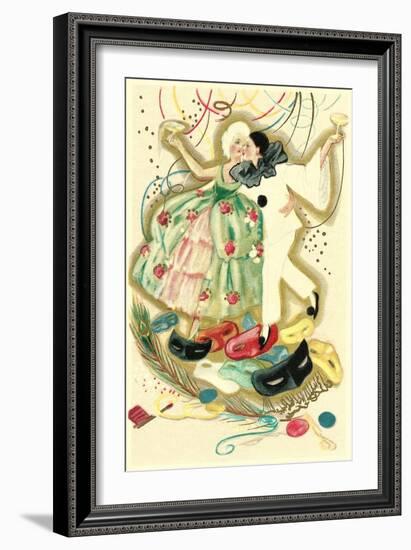 Pierrot and Marie Antoinette-null-Framed Art Print