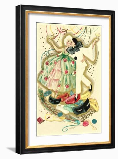 Pierrot and Marie Antoinette-null-Framed Art Print