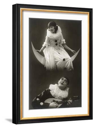 Pierrot vintage picture frame
