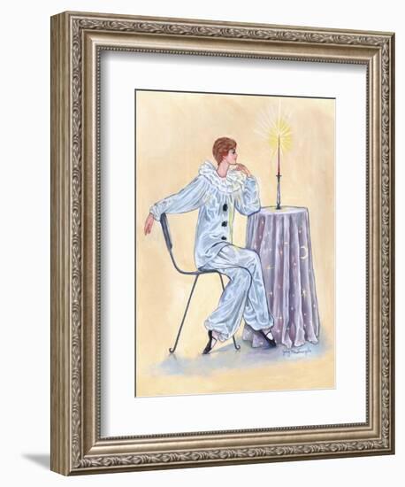 Pierrot at a Table-Judy Mastrangelo-Framed Giclee Print