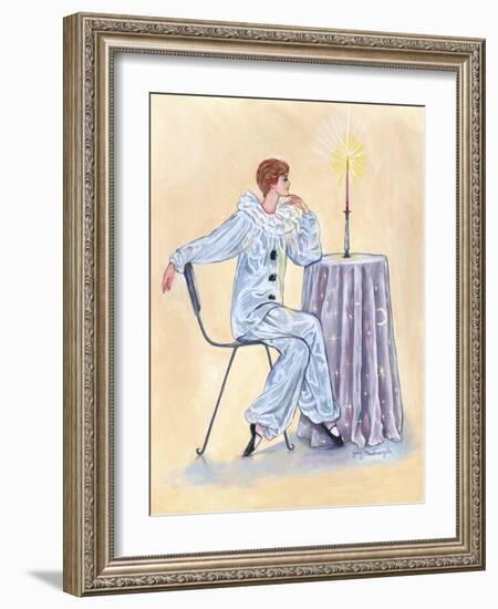 Pierrot at a Table-Judy Mastrangelo-Framed Giclee Print