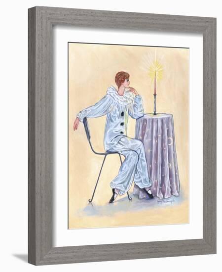 Pierrot at a Table-Judy Mastrangelo-Framed Giclee Print