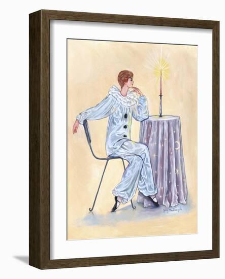 Pierrot at a Table-Judy Mastrangelo-Framed Giclee Print