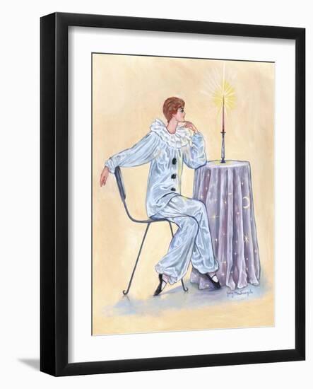 Pierrot at a Table-Judy Mastrangelo-Framed Giclee Print