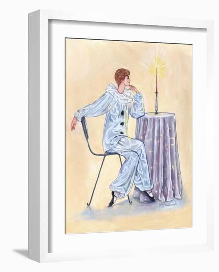 Pierrot at a Table-Judy Mastrangelo-Framed Giclee Print