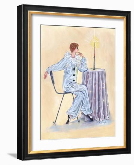 Pierrot at a Table-Judy Mastrangelo-Framed Giclee Print