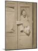 Pierrot enjambant une porte-fenêtre-Gaspard Félix Tournachon-Mounted Giclee Print