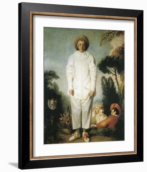 Pierrot, Gilles-Jean Antoine Watteau-Framed Premium Giclee Print