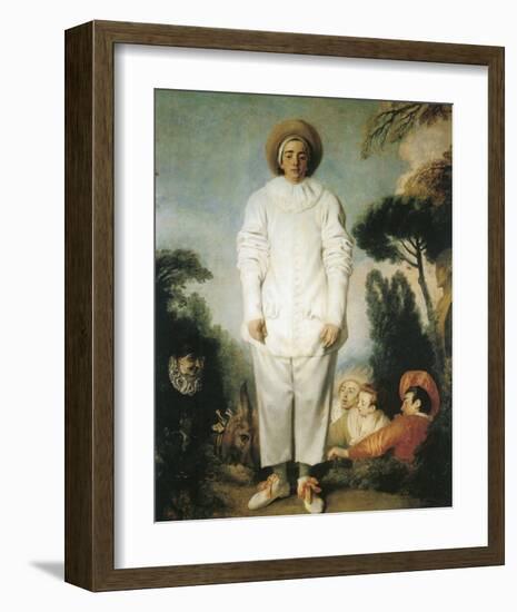 Pierrot, Gilles-Jean Antoine Watteau-Framed Premium Giclee Print