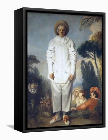 Pierrot (Gilles)-Jean-Antoine Watteau-Framed Stretched Canvas