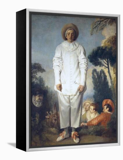 Pierrot (Gilles)-Jean-Antoine Watteau-Framed Stretched Canvas