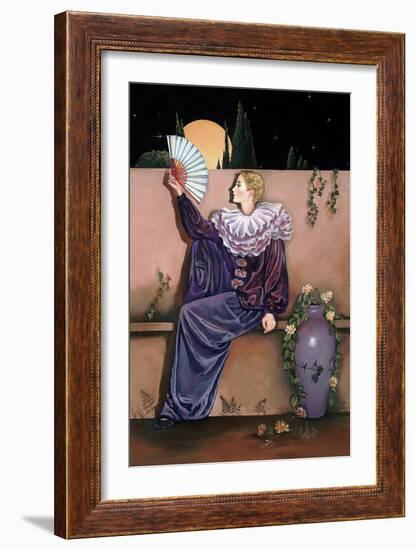Pierrot with Fan-Judy Mastrangelo-Framed Giclee Print