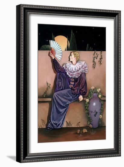 Pierrot with Fan-Judy Mastrangelo-Framed Giclee Print