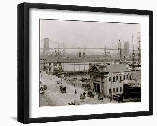 Piers Along South Street, N.Y. City-null-Framed Photo