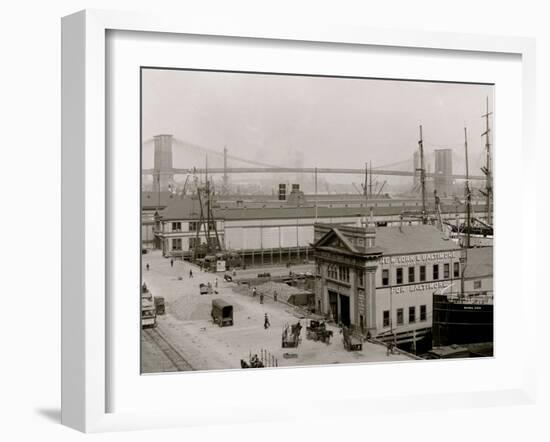 Piers Along South Street, N.Y. City-null-Framed Photo