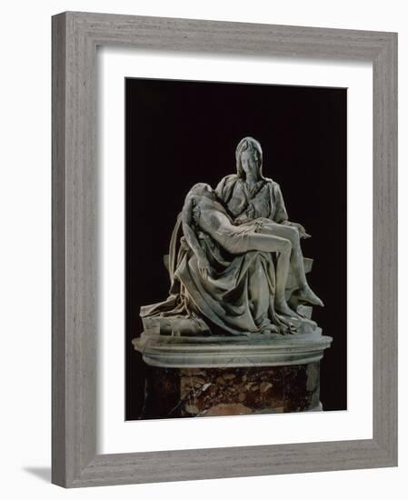 Piet�1496 Marble Sculpture, Saint Peter's, Rome-Michelangelo Buonarroti-Framed Photographic Print