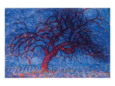 Piet Mondrian Red Tree 1908 Premium Giclee Print Art Com