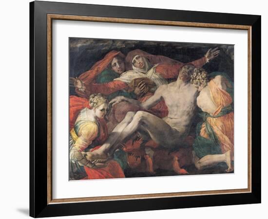 Pieta, 1530-35-Rosso Fiorentino (Battista di Jacopo)-Framed Giclee Print