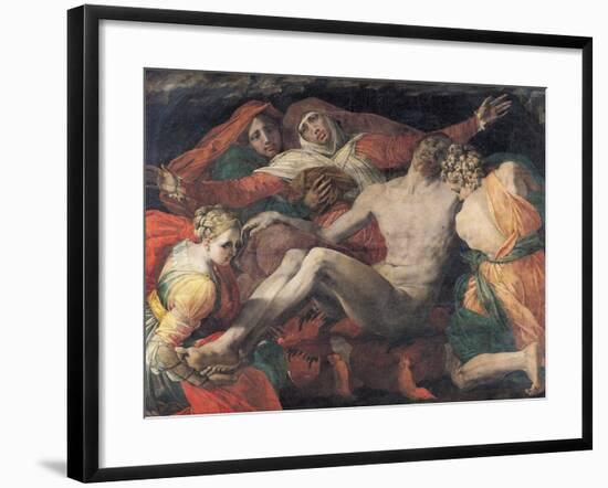 Pieta, 1530-35-Rosso Fiorentino (Battista di Jacopo)-Framed Giclee Print