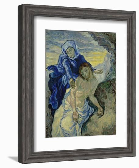 Pieta, 1890-Vincent van Gogh-Framed Giclee Print