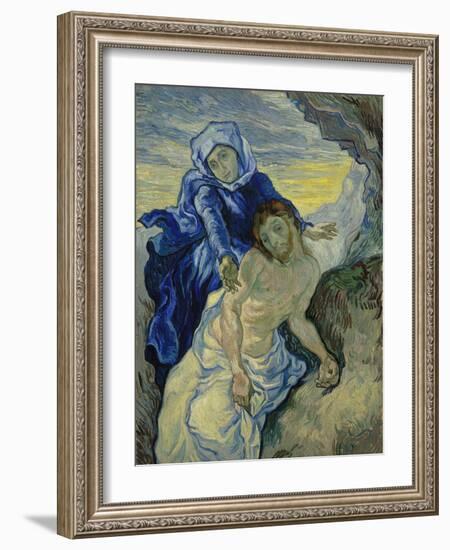 Pieta, 1890-Vincent van Gogh-Framed Giclee Print