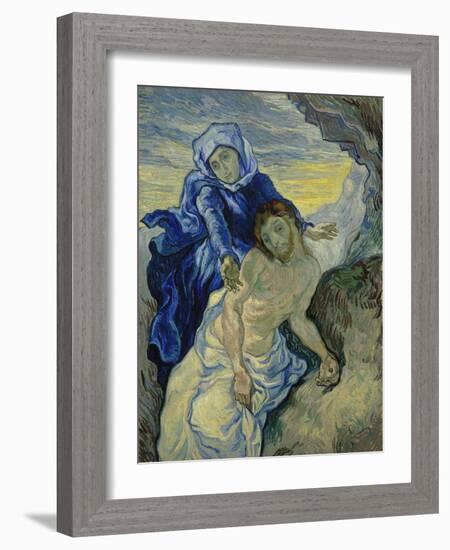 Pieta, 1890-Vincent van Gogh-Framed Giclee Print