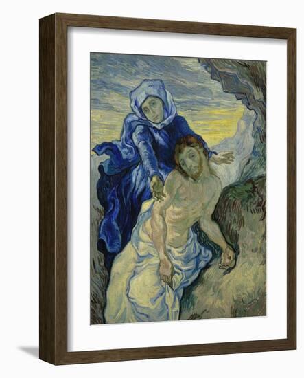 Pieta, 1890-Vincent van Gogh-Framed Giclee Print