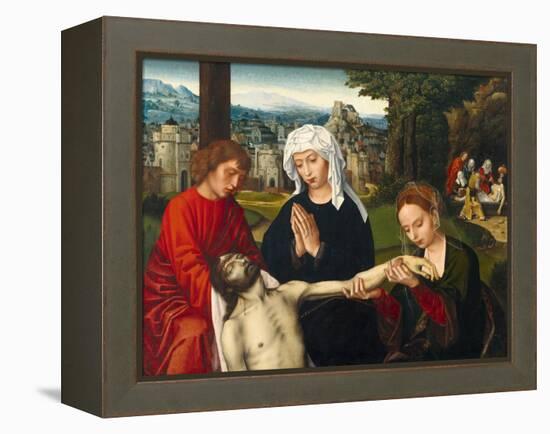 Pietà at the Foot of the Cross, Ca 1530-Ambrosius Benson-Framed Premier Image Canvas