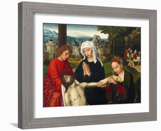 Pietà at the Foot of the Cross, Ca 1530-Ambrosius Benson-Framed Giclee Print