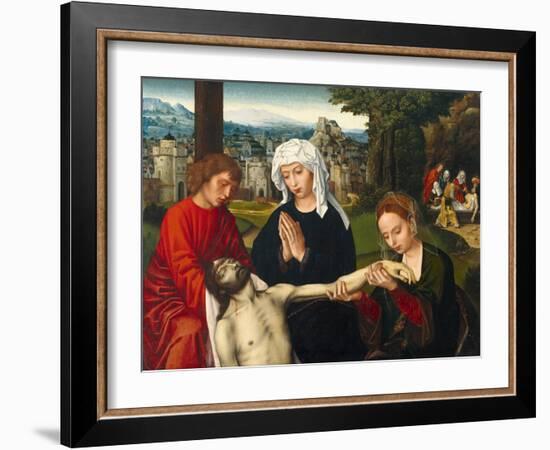 Pietà at the Foot of the Cross, Ca 1530-Ambrosius Benson-Framed Giclee Print