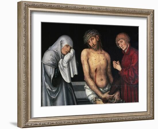 Pieta', by Lucas Cranach the Elder (1472-1553), Tempera on Panel. Germany, 16th Century-Lucas Cranach the Elder-Framed Giclee Print