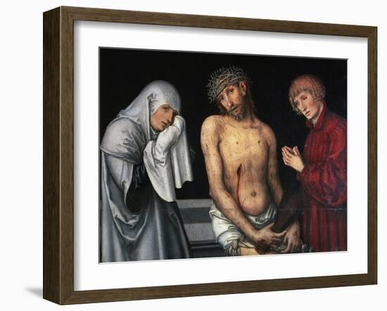 Pieta', by Lucas Cranach the Elder (1472-1553), Tempera on Panel. Germany, 16th Century-Lucas Cranach the Elder-Framed Giclee Print