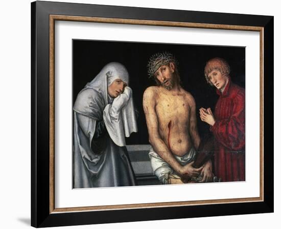 Pieta', by Lucas Cranach the Elder (1472-1553), Tempera on Panel. Germany, 16th Century-Lucas Cranach the Elder-Framed Giclee Print