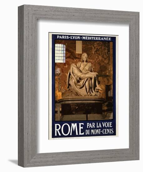 Pieta by Michelangelo, Roma Italy 3-Anna Siena-Framed Giclee Print