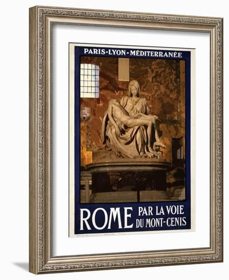 Pieta by Michelangelo, Roma Italy 3-Anna Siena-Framed Giclee Print