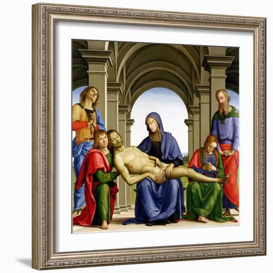 Pieta, c.1494-95-Pietro Perugino-Framed Giclee Print