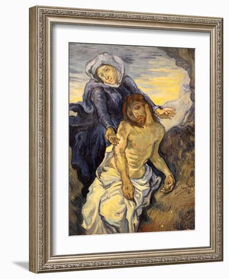 Pieta, C.1890-Vincent van Gogh-Framed Giclee Print