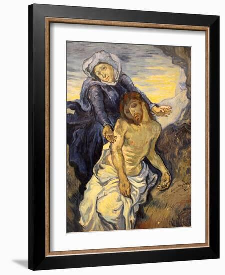 Pieta, C.1890-Vincent van Gogh-Framed Giclee Print