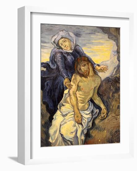 Pieta, C.1890-Vincent van Gogh-Framed Giclee Print