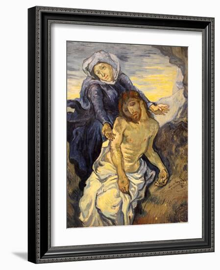 Pieta, C.1890-Vincent van Gogh-Framed Giclee Print