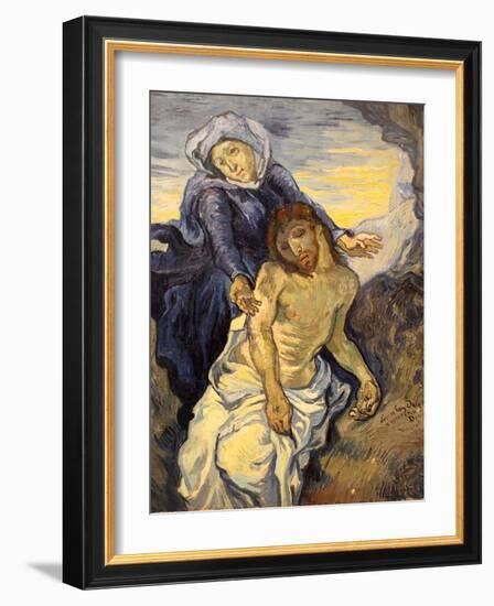 Pieta, C.1890-Vincent van Gogh-Framed Giclee Print