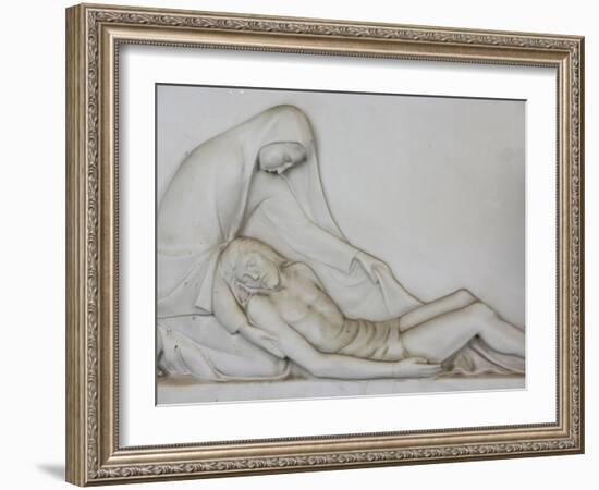 Pieta in Milano Monumental Cemetery, Milan, Lombardy, Italy, Europe-Godong-Framed Photographic Print